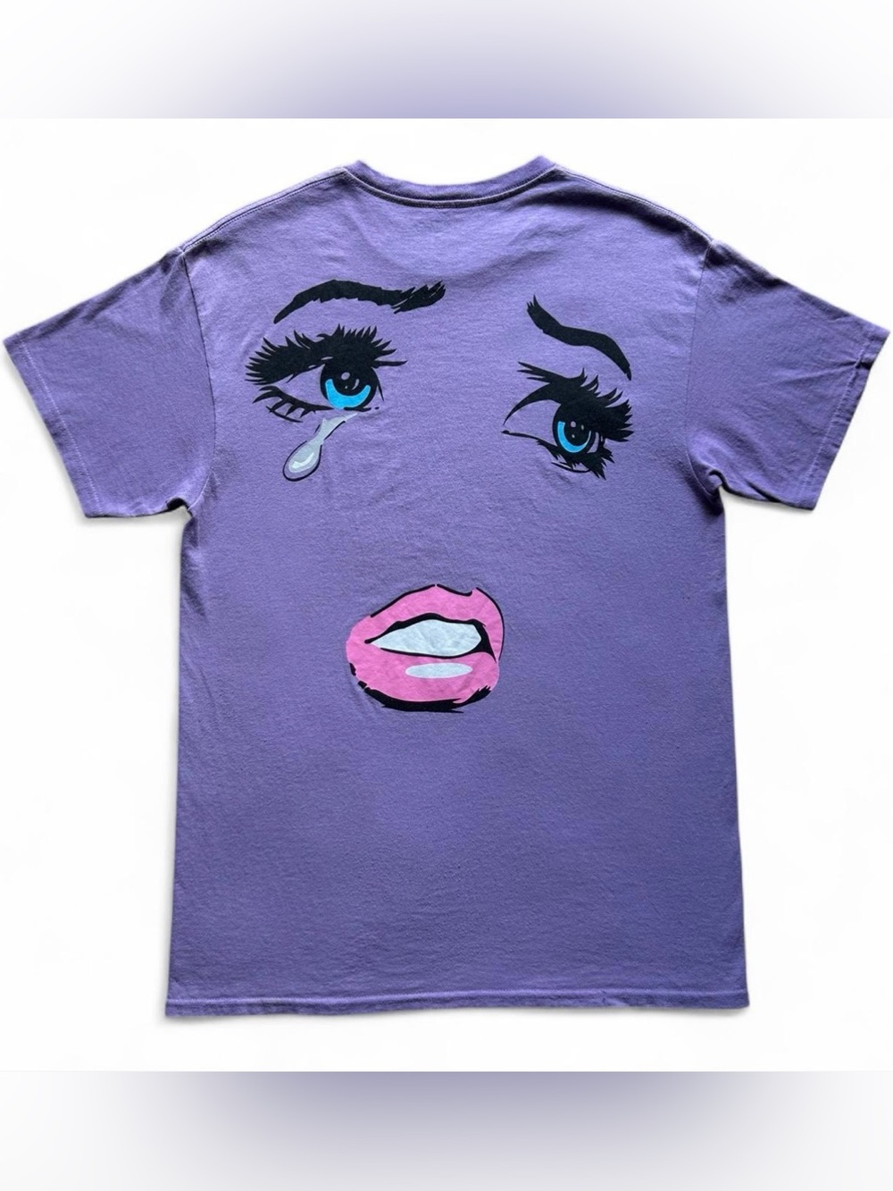 Empyre purple “Heartbreaker” T-Shirt with Crying Eyes Pop Art Skater Goth Punk